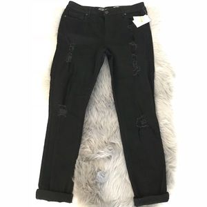 Seven7 NWT Distressed Black Jeans